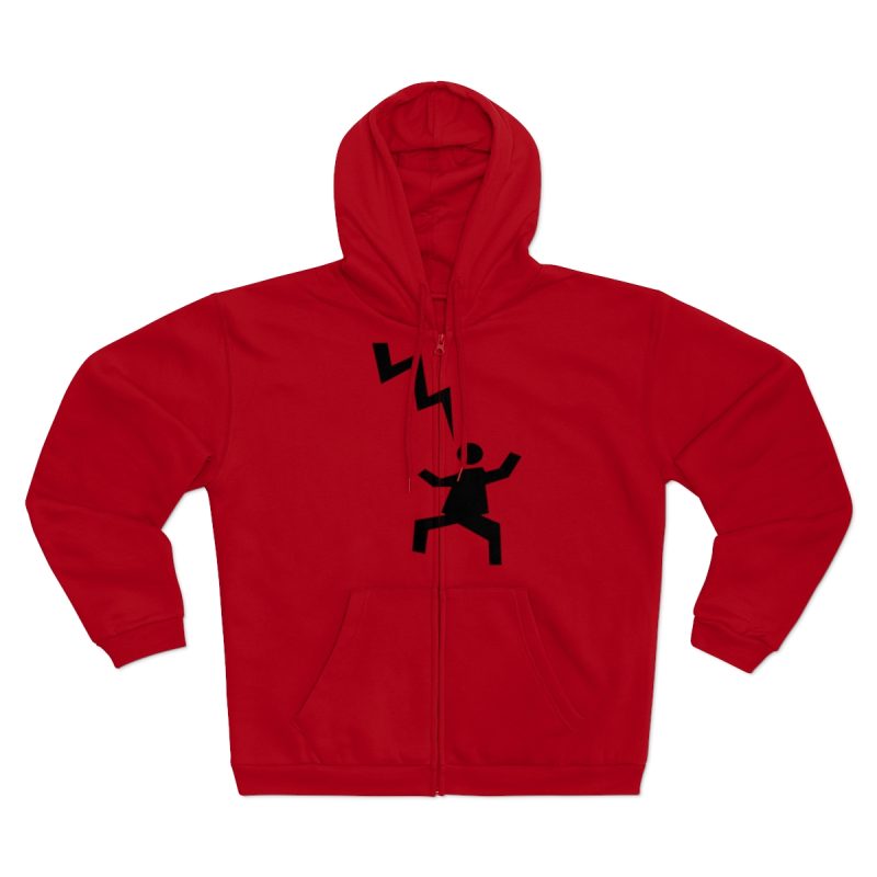 Sudadera capucha con cremallera premium - Rojo - Mal no et toqui un llamp