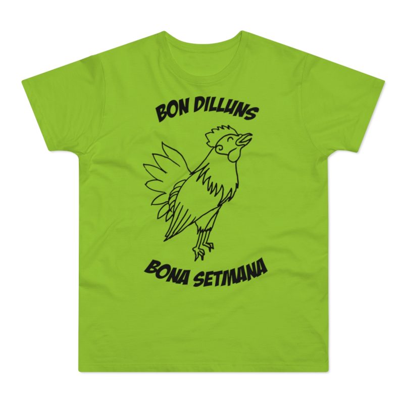 Camiseta hombre punto liso - Verde orquidea - Camiseta «Bon dilluns, bona setmana»