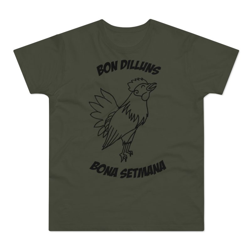 Camiseta hombre punto liso - Caqui urbano - Camiseta «Bon dilluns, bona setmana»