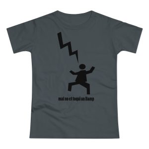 Camiseta mujer punto liso - Gris oscuro - Mal no et toqui un llamp