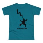Camiseta mujer punto liso - Azul diva - Mal no et toqui un llamp