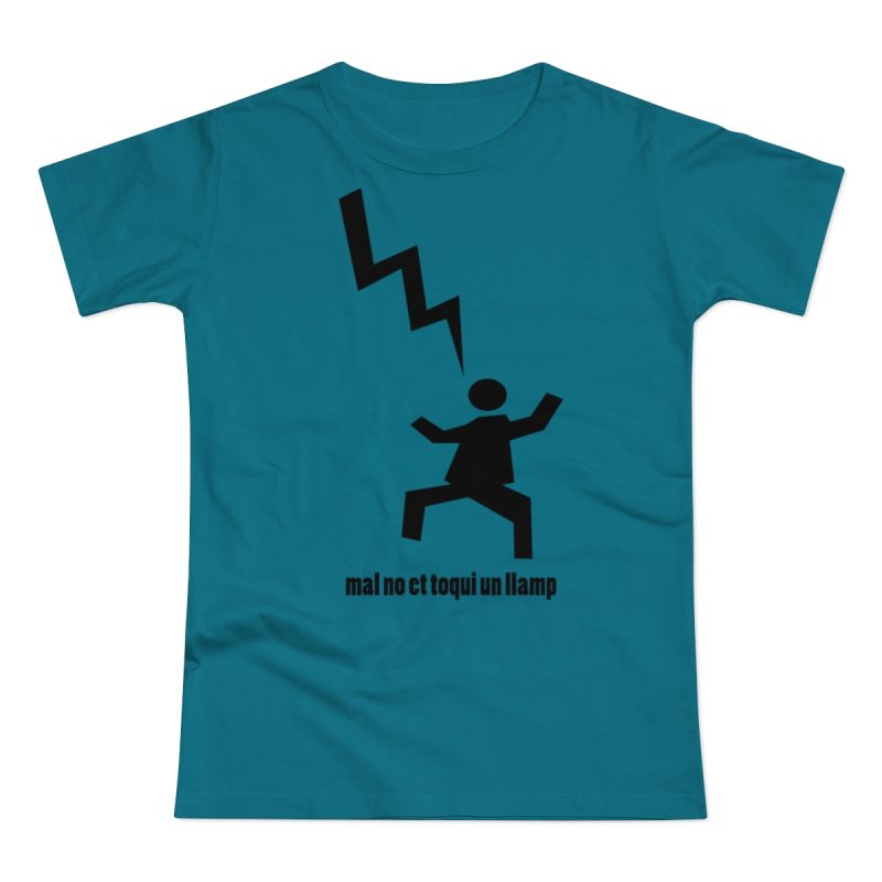 Camiseta mujer punto liso - Azul diva - Mal no et toqui un llamp