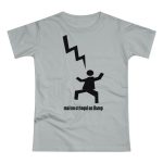 Camiseta mujer punto liso - Gris Pacifico - Mal no et toqui un llamp