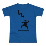 Camiseta mujer punto liso - Azul royal intenso - Mal no et toqui un llamp