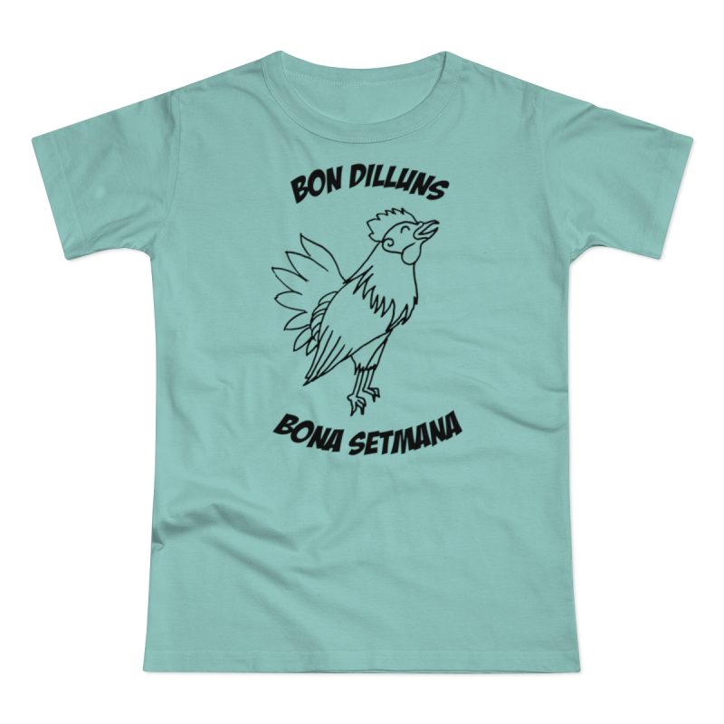 Camiseta mujer punto liso - Verde menta - Camiseta «Bon dilluns, bona setmana»