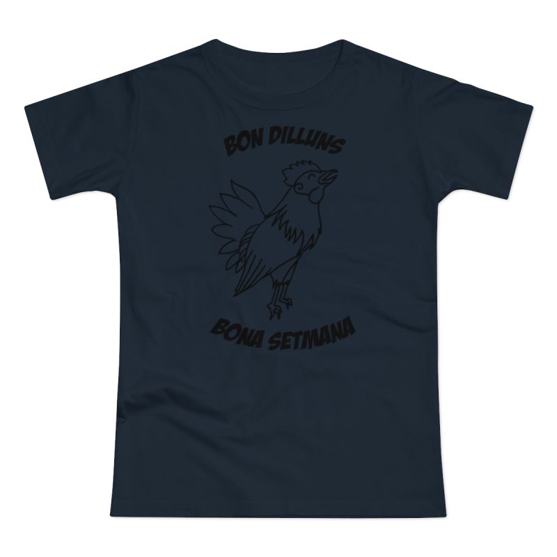 Camiseta mujer punto liso - Azul marino - Camiseta «Bon dilluns, bona setmana»