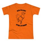 Camiseta mujer punto liso - Naranja - Camiseta «Bon dilluns, bona setmana» Camiseta mujer punto liso - Naranja - Camiseta «Bon dilluns, bona setmana»
