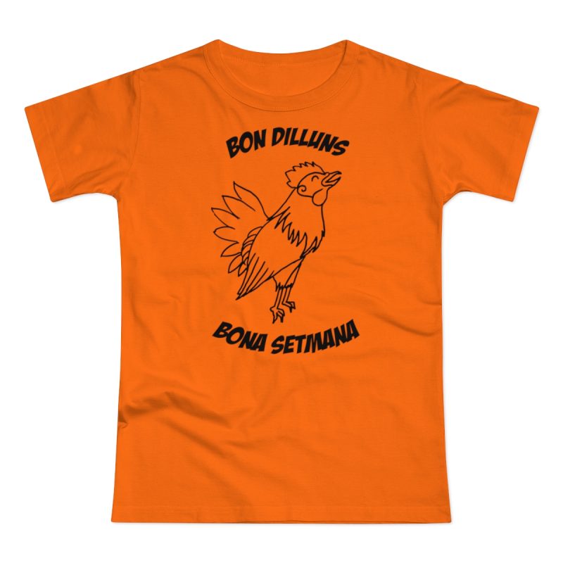 Camiseta mujer punto liso - Naranja - Camiseta «Bon dilluns, bona setmana»