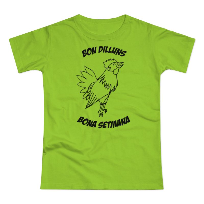 Camiseta mujer punto liso - Verde orquidea - Camiseta «Bon dilluns, bona setmana»