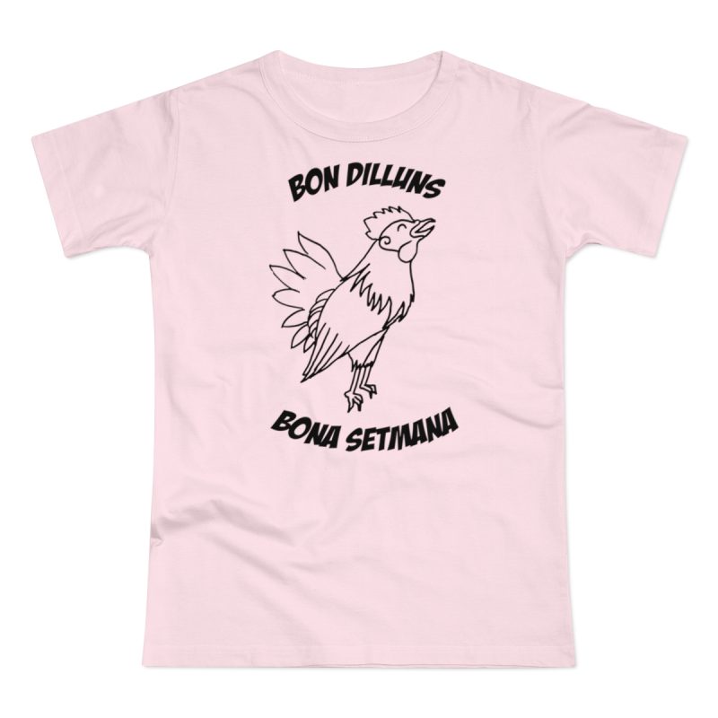 Camiseta mujer punto liso - Rosa orquidea - Camiseta «Bon dilluns, bona setmana»