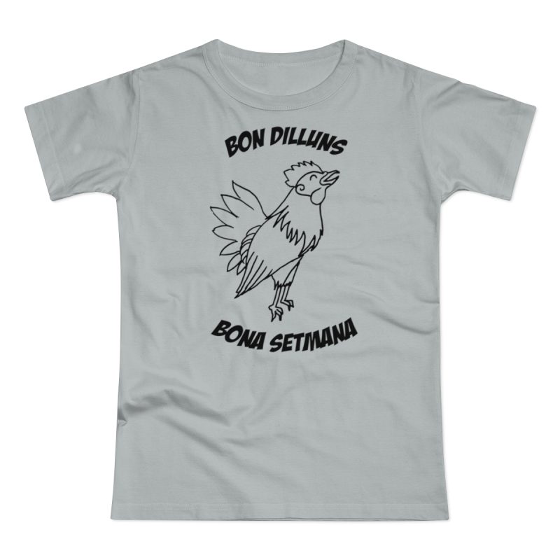 Camiseta mujer punto liso - Gris Pacifico - Camiseta «Bon dilluns, bona setmana»