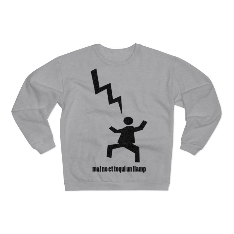 Sudadera cuello redondo premium - Gris jaspeado claro - Mal no et toqui un llamp