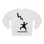 Sudadera cuello redondo premium - Blanco - Mal no et toqui un llamp Sudadera cuello redondo premium - Blanco - Mal no et toqui un llamp