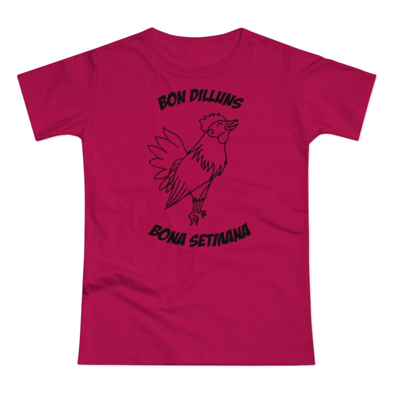 Camiseta mujer punto liso - Sorbete - Camiseta «Bon dilluns, bona setmana»