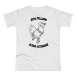 Camiseta mujer punto liso - Blanco - Camiseta «Bon dilluns, bona setmana» Camiseta mujer punto liso - Blanco - Camiseta «Bon dilluns, bona setmana»