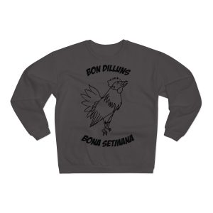 Sudadera cuello redondo premium - Antracita - Camiseta «Bon dilluns, bona setmana»