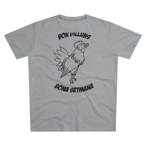 Camiseta hombre corte moderno - Gris Oxford claro - Camiseta «Bon dilluns, bona setmana»