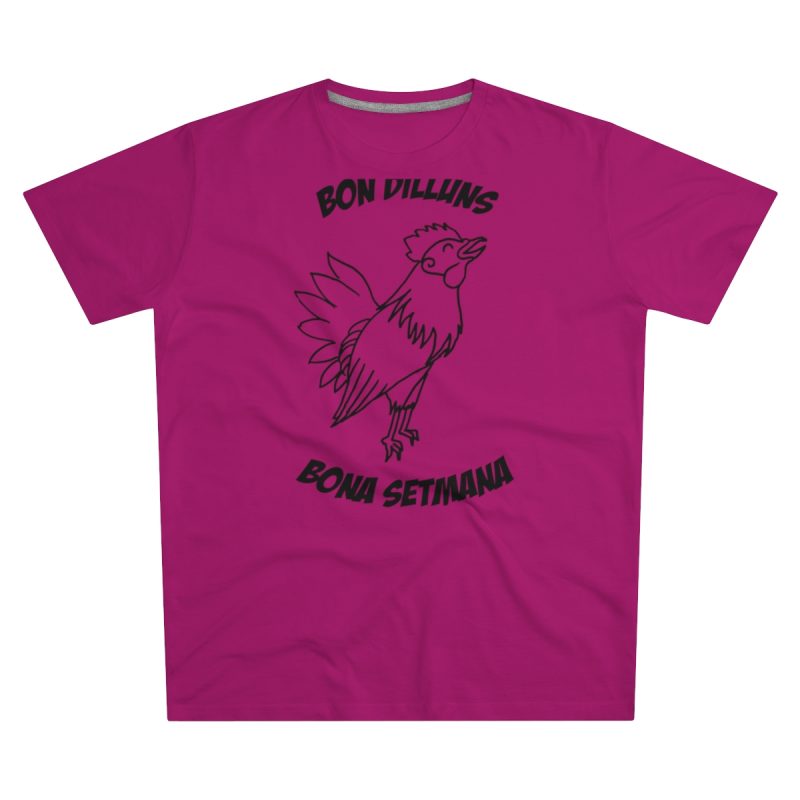 Camiseta hombre corte moderno - Rosa oscuro - Camiseta «Bon dilluns, bona setmana»