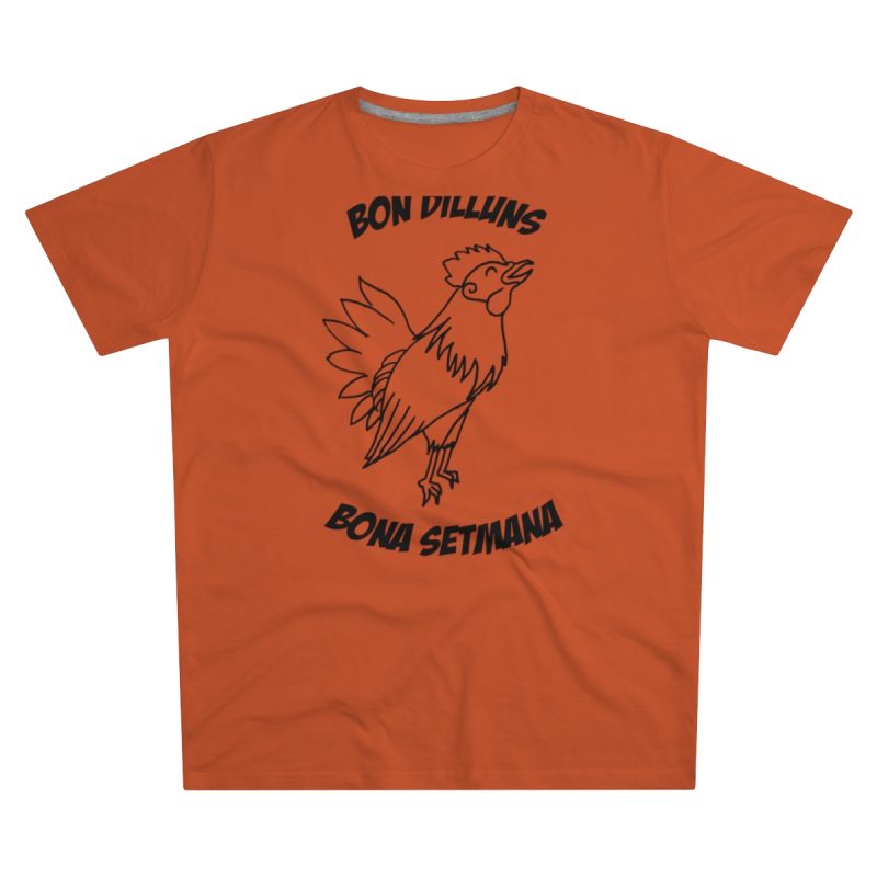 Camiseta hombre corte moderno - Naranja - Camiseta «Bon dilluns, bona setmana»