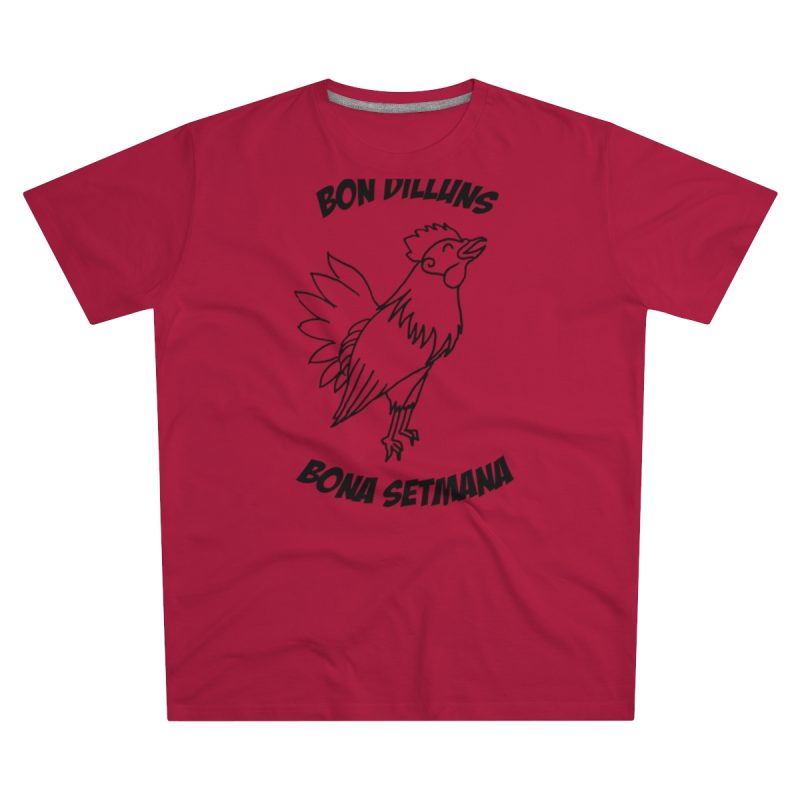 Camiseta hombre corte moderno - Rojo - Camiseta «Bon dilluns, bona setmana»