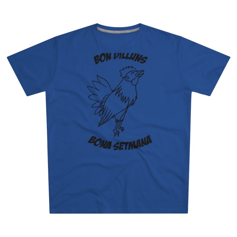 Camiseta hombre corte moderno - Azul royal intenso - Camiseta «Bon dilluns, bona setmana»