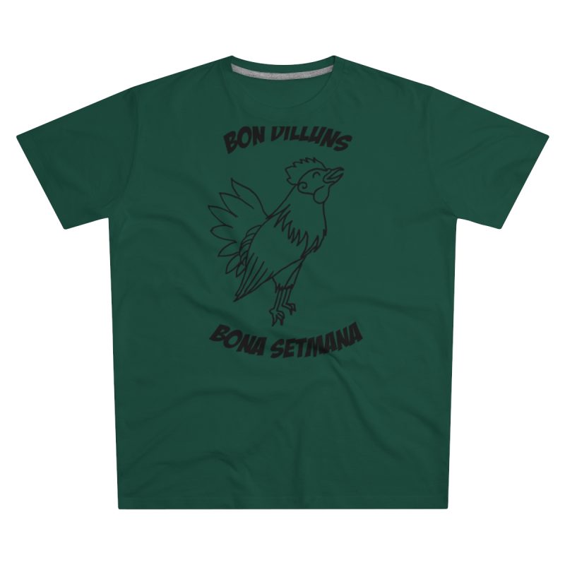 Camiseta hombre corte moderno - Verde botella - Camiseta «Bon dilluns, bona setmana»
