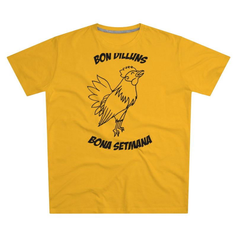 Camiseta hombre corte moderno - Amarillo girasol - Camiseta «Bon dilluns, bona setmana»