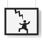 Poster enmarcado horizontal - Negro - Mal no et toqui un llamp