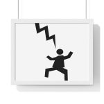 Poster enmarcado horizontal - Blanco - Mal no et toqui un llamp