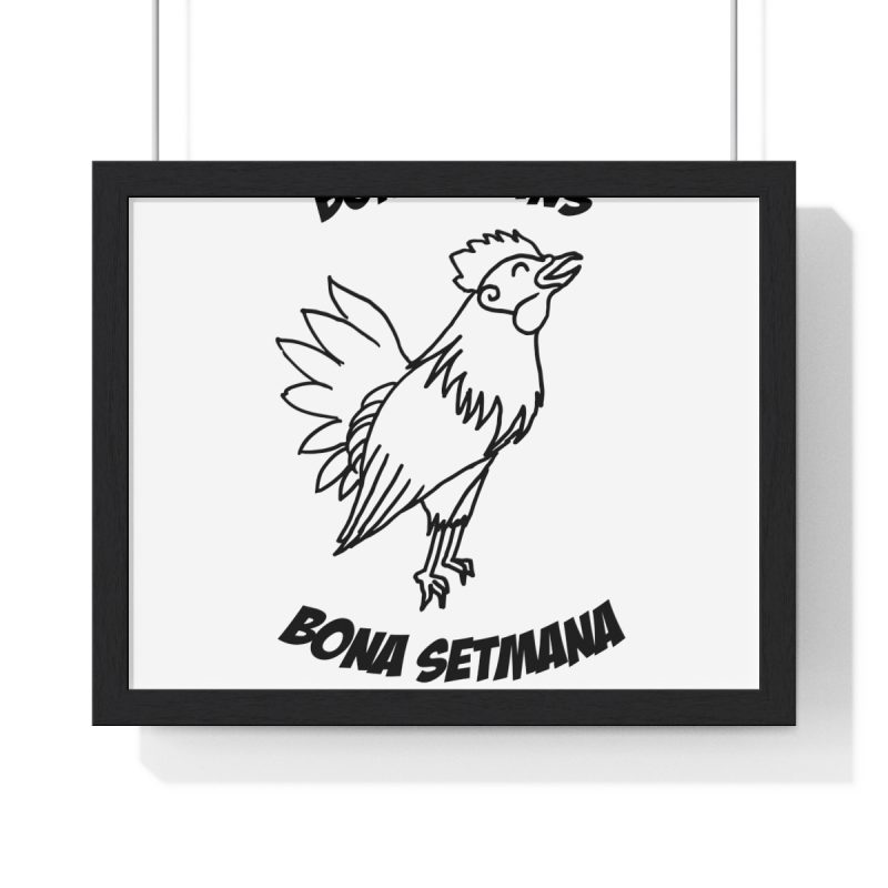 Poster enmarcado horizontal - Negro - Camiseta «Bon dilluns, bona setmana» Poster enmarcado horizontal - Negro - Camiseta «Bon dilluns, bona setmana»