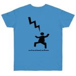Camiseta punto liso - Azul celeste - Mal no et toqui un llamp Camiseta punto liso - Azul celeste - Mal no et toqui un llamp