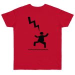 Camiseta punto liso - Rojo profundo - Mal no et toqui un llamp Camiseta punto liso - Rojo profundo - Mal no et toqui un llamp