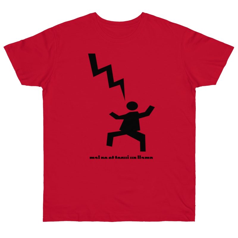 Camiseta punto liso - Rojo profundo - Mal no et toqui un llamp