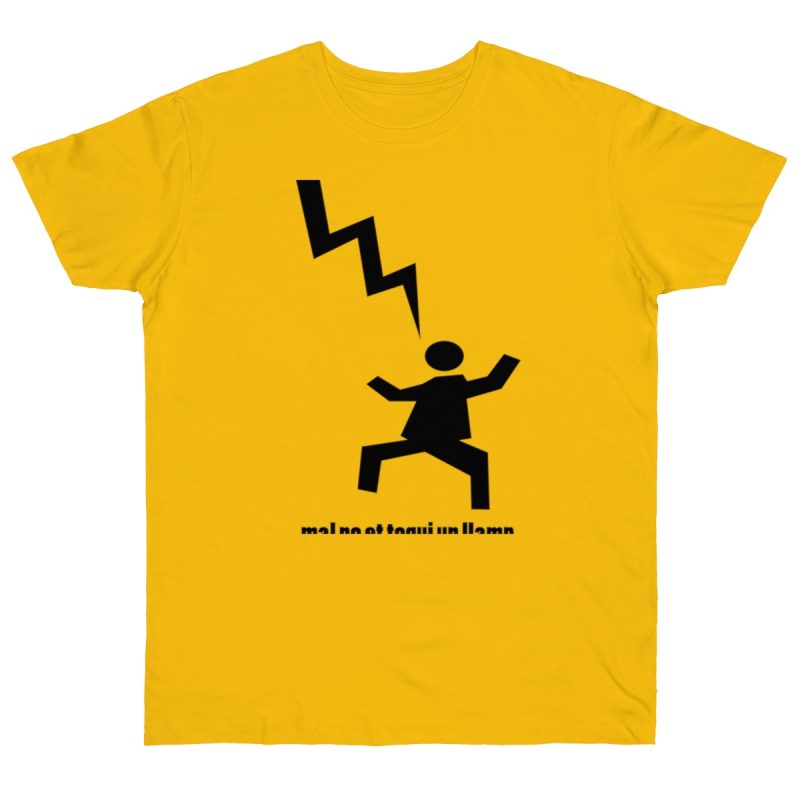 Camiseta punto liso - Amarillo dorado - Mal no et toqui un llamp
