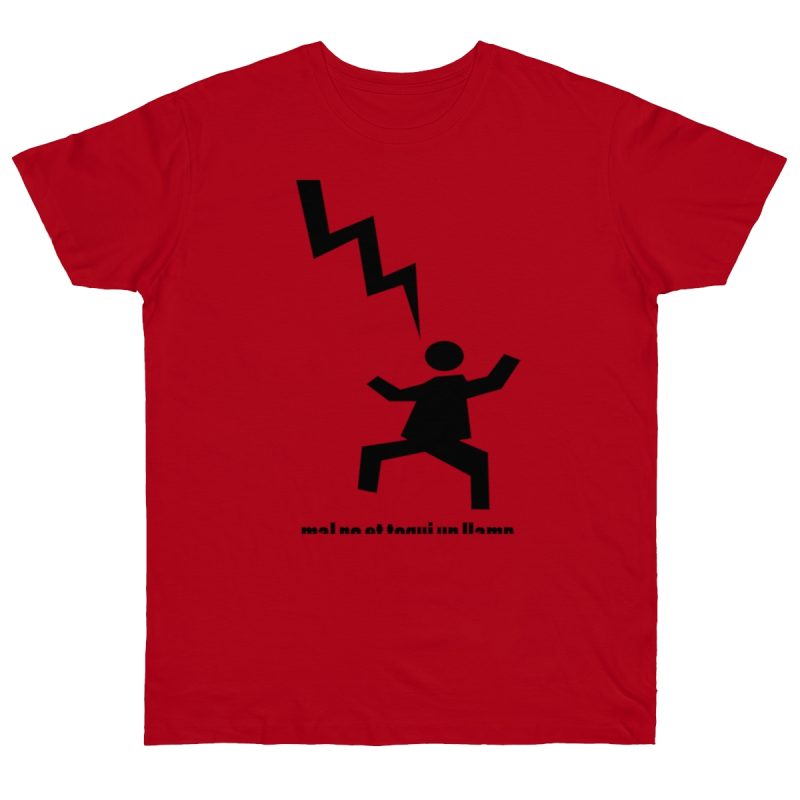 Camiseta punto liso - Rojo - Mal no et toqui un llamp