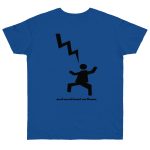 Camiseta punto liso - Azul royal intenso - Mal no et toqui un llamp Camiseta punto liso - Azul royal intenso - Mal no et toqui un llamp