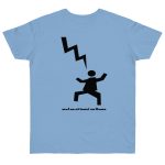 Camiseta punto liso - Azul cielo - Mal no et toqui un llamp Camiseta punto liso - Azul cielo - Mal no et toqui un llamp