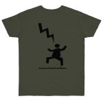 Camiseta punto liso - Caqui urbano - Mal no et toqui un llamp Camiseta punto liso - Caqui urbano - Mal no et toqui un llamp