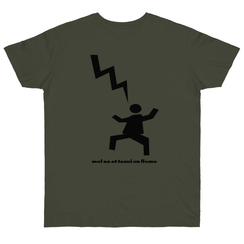 Camiseta punto liso - Caqui urbano - Mal no et toqui un llamp