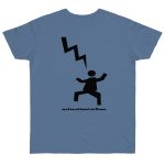Camiseta punto liso - Azul vaquero - Mal no et toqui un llamp Camiseta punto liso - Azul vaquero - Mal no et toqui un llamp