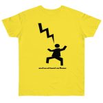 Camiseta punto liso - Amarillo solar - Mal no et toqui un llamp Camiseta punto liso - Amarillo solar - Mal no et toqui un llamp