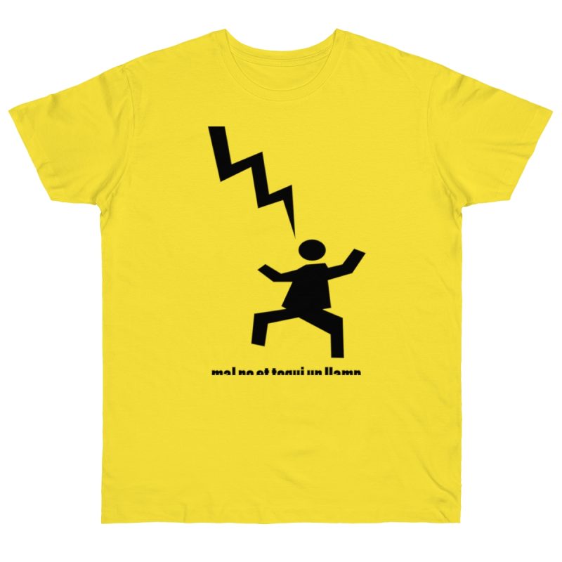 Camiseta punto liso - Amarillo solar - Mal no et toqui un llamp