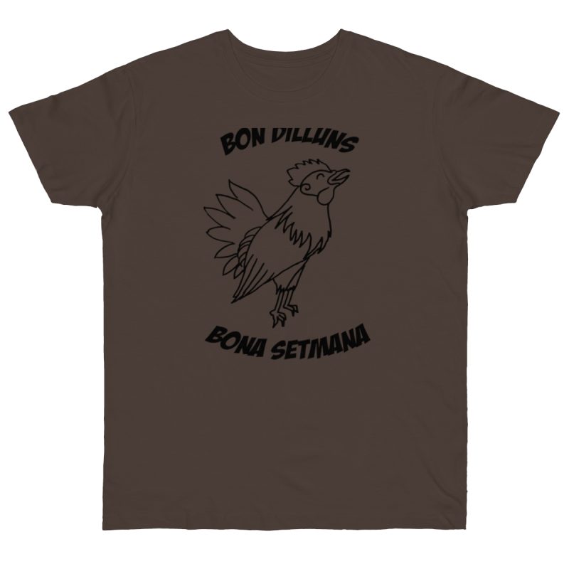 Camiseta punto liso - Marron oso - Camiseta «Bon dilluns, bona setmana»