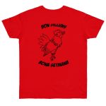 Camiseta punto liso - Rojo fuego - Camiseta «Bon dilluns, bona setmana»
