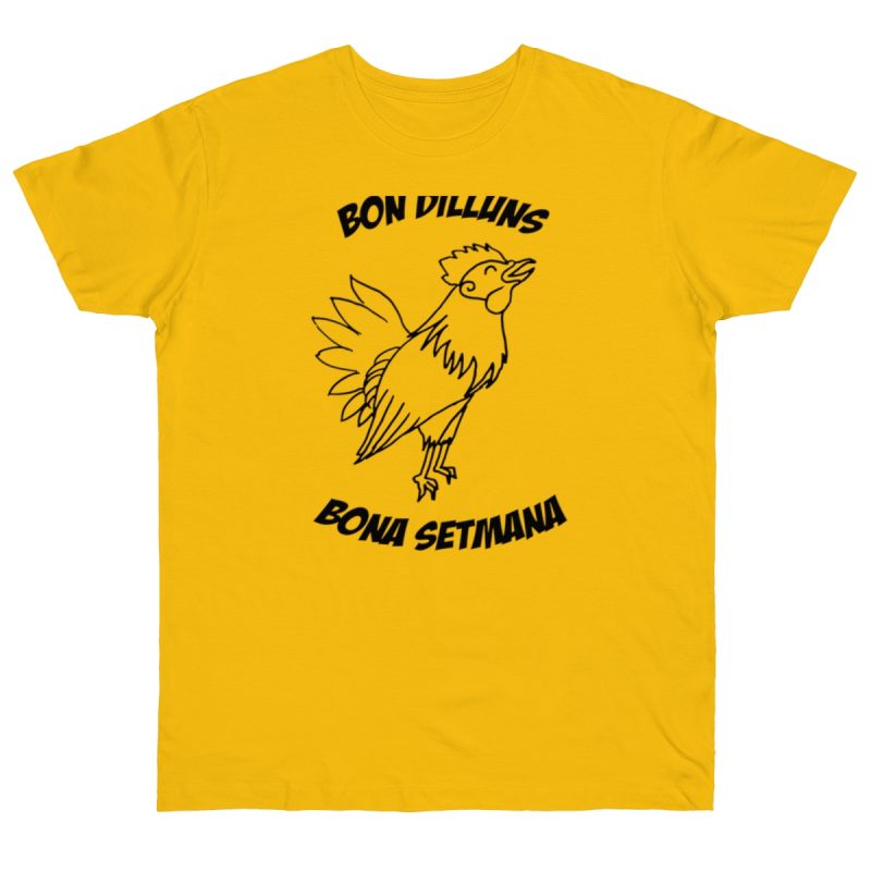 Camiseta punto liso - Amarillo dorado - Camiseta «Bon dilluns, bona setmana»