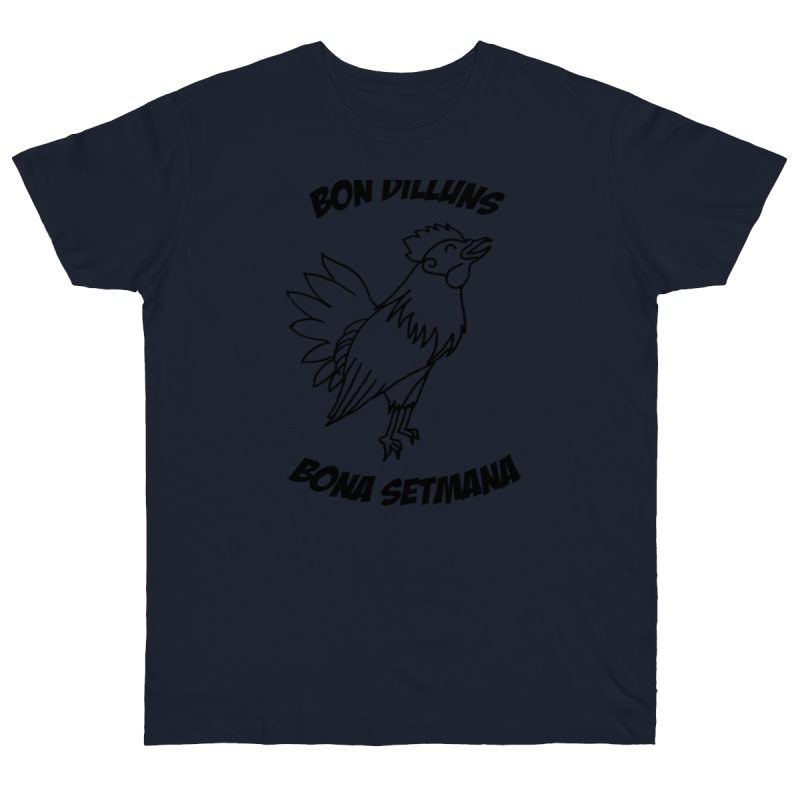 Camiseta punto liso - Azul marino - Camiseta «Bon dilluns, bona setmana»