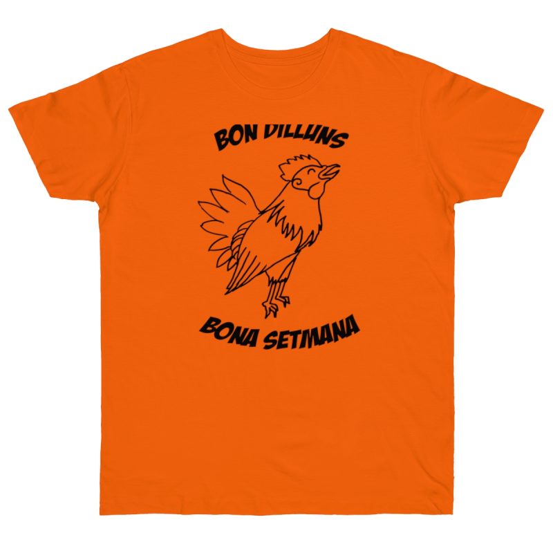 Camiseta punto liso - Naranja - Camiseta «Bon dilluns, bona setmana»