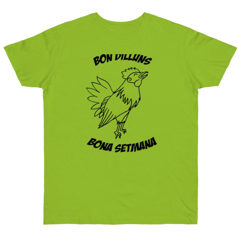 Camiseta punto liso - Verde orquidea - Camiseta «Bon dilluns, bona setmana»