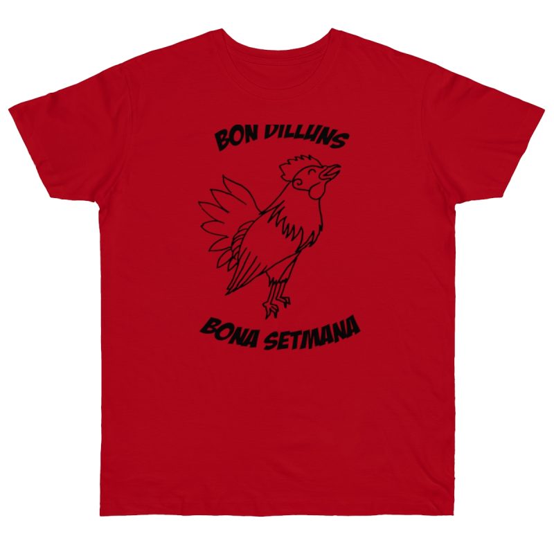Camiseta punto liso - Rojo - Camiseta «Bon dilluns, bona setmana»