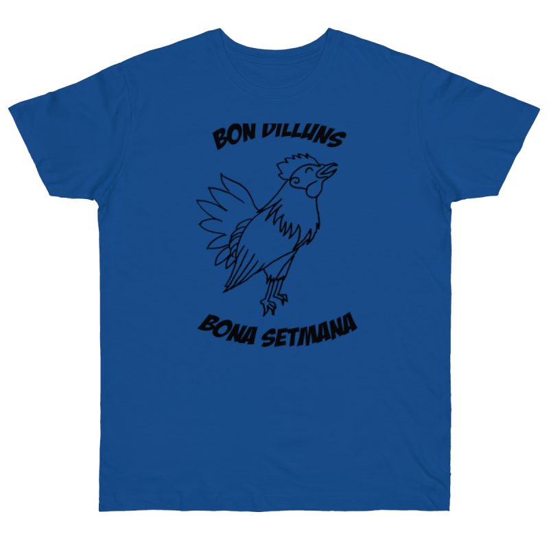 Camiseta punto liso - Azul royal intenso - Camiseta «Bon dilluns, bona setmana»